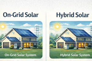 Read more about the article On-Grid vs. Hybrid Solar: Which is Right for Your Home in Gujarat?